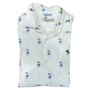 Tommy Bahama shirt sleeve button up shirt Hawaiian dancing lady
